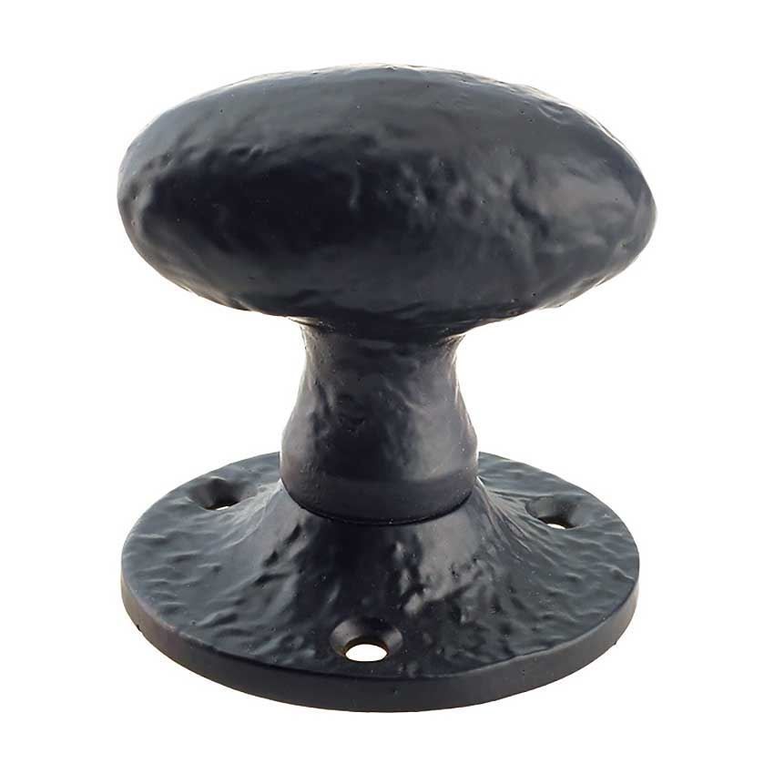 Antique Black Oval Mortice Knob - FF416M