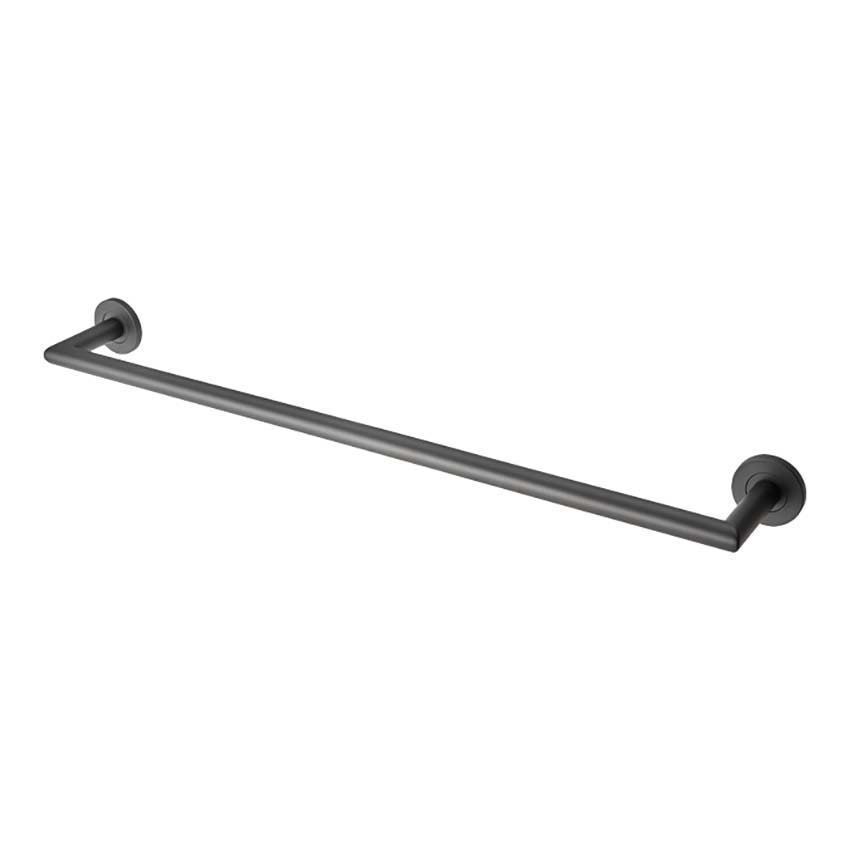 De L'eau Single Towel Rail - Matt Black - LX22MB