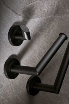 Picture of De L'eau Lavatory Paper Holder in Matt Black - LX07MB