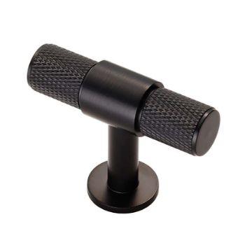 KNURLED T-BAR KNOB - Matt Black - FTD701MB