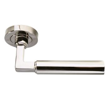 Amiata lever on Round Rose - Polished Nickel - EUL040PN 