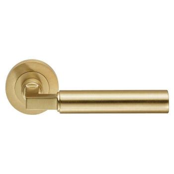 Amiata lever on Round Rose - Satin Brass - EUL040SB