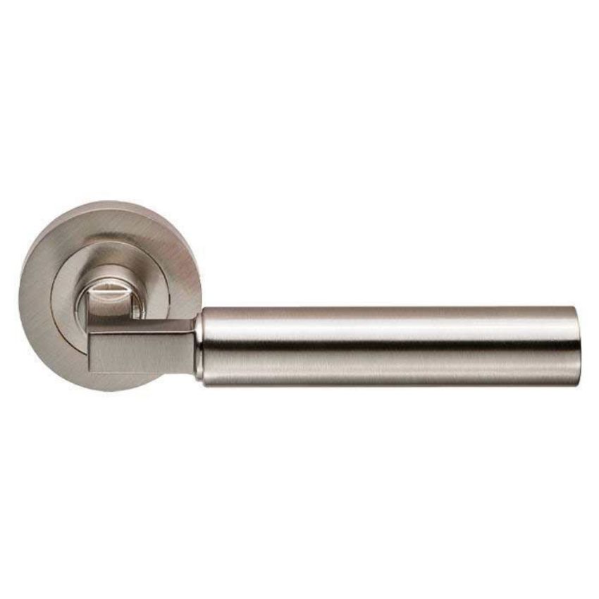 Amiata lever on Round Rose - Satin Nickel - EUL040SN 