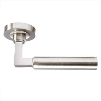 Amiata lever on Round Rose - Satin Nickel - EUL040SN 