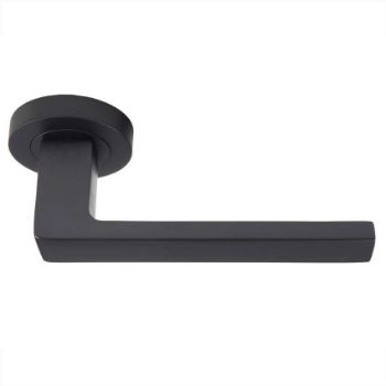 Sasso lever on Round Rose- Matt Black - EUL010MB