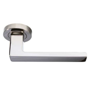 Sasso lever on Round Rose - Polished Nickel - EUL010PN 