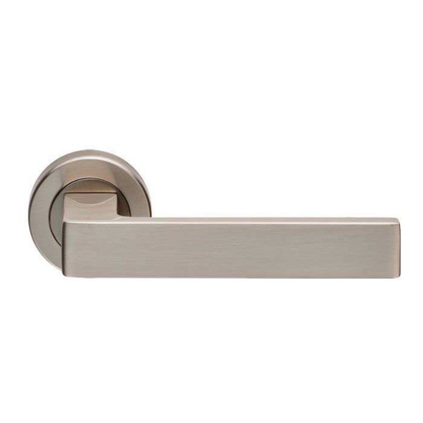 Sasso lever on Round Rose - Satin Nickel - EUL010SN