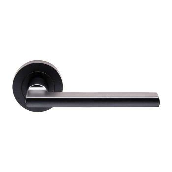 Trentino lever on Round Rose- Matt Black - EUL030MB 