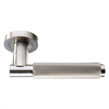 Varese lever on Round Rose - Satin Nickel - EUL050SN 