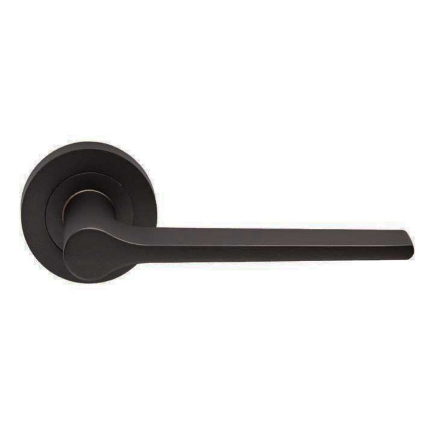 Velino Lever on Round Rose - Matt Bronze - EUL020MBRZ