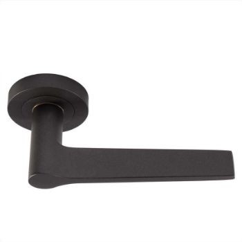 Velino Lever on Round Rose - Matt Bronze - EUL020MBRZ