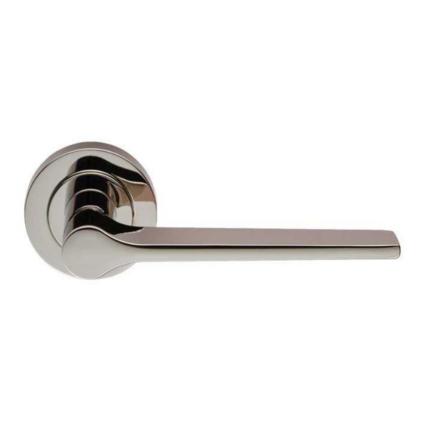 Velino lever on Round Rose - Polished Nickel - EUL020PN 