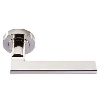 Velino lever on Round Rose - Polished Nickel - EUL020PN 