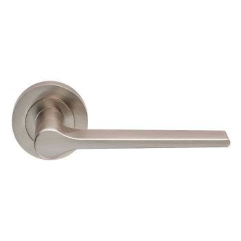 Velino lever on Round Rose - Satin Nickel - EUL020SN 