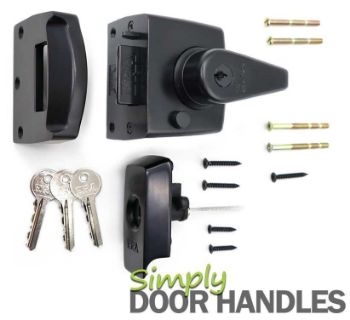 ERA 40mm High Security Nightlatch in Matt Black Finish - 1830-10-1 ERA 40mm High Security Nightlatch in Matt Black Finish - 1830-10-1