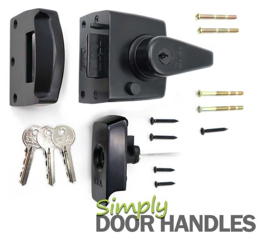 ERA 40mm High Security Nightlatch in Matt Black Finish - 1830-10-1