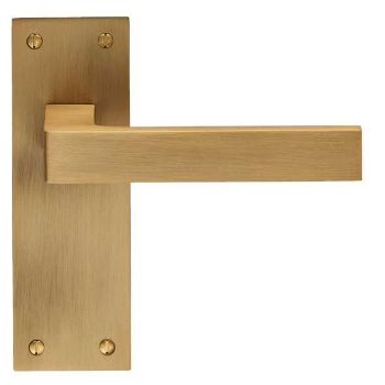 SASSO LEVER ON BACKPLATE - Antique Brass - EUL012AB