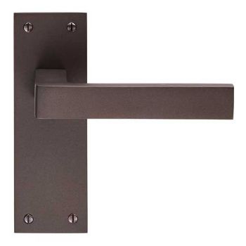 SASSO LEVER ON BACKPLATE - Matt Bronze - EUL01MBRZ