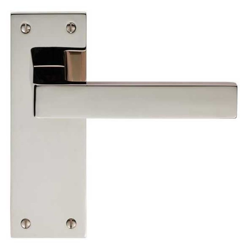 SASSO LEVER ON BACKPLATE - Polished Nickel - EUL012PN