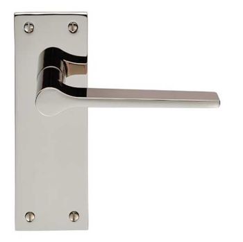 Velino LEVER ON BACKPLATE - Polished Nickel - EUL022PN