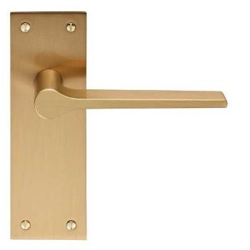 Velino LEVER ON BACKPLATE - Satin Brass - EUL022SB