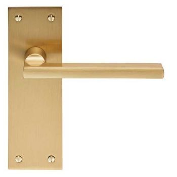 Trentino LEVER ON BACKPLATE - Satin Brass - EUL032SB