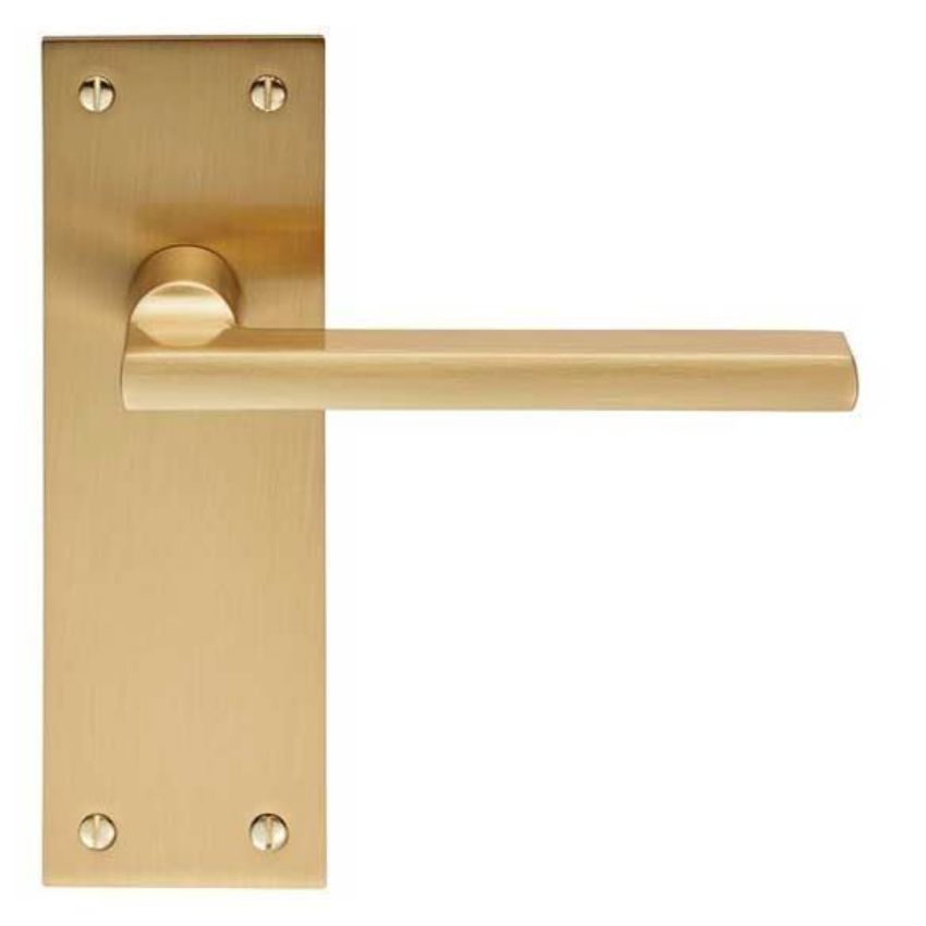Trentino LEVER ON BACKPLATE - Satin Brass - EUL032SB