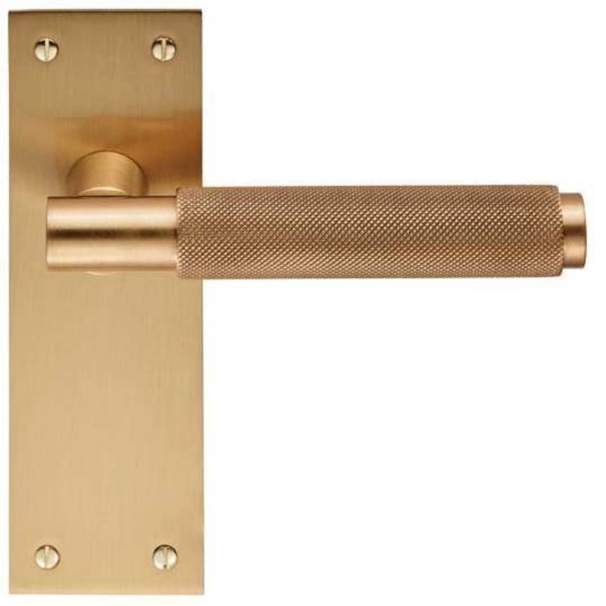 Varese LEVER ON BACK PLATE - Satin Brass- EUL052SB