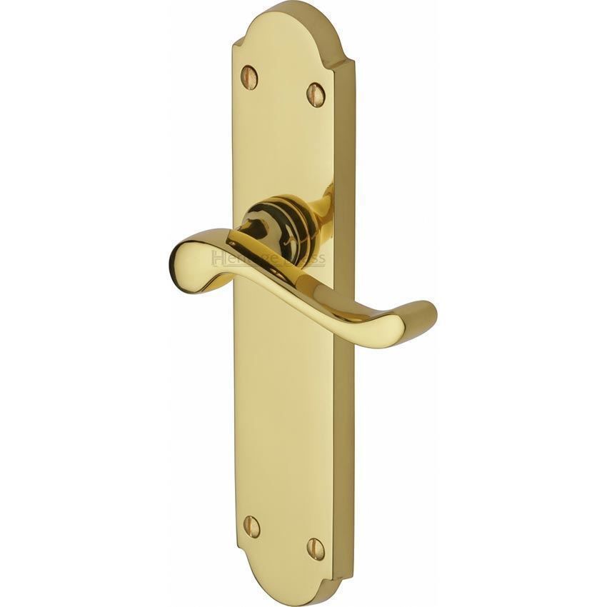 Savoy Long Plate Latch Handle - V760PB 