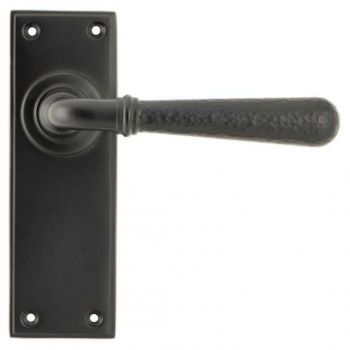 Aged Bronze Hammered Newbury Lever Latch on a Backplate - Aged Bronze - 46222 Aged Bronze Hammered Newbury Lever Latch on a Backplate - Aged Bronze - 46222