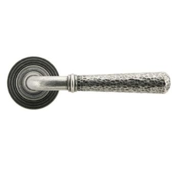 Pewter Hammered Newbury Lever on a Beehive Rose - 45657