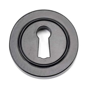 Black Round Plain Escutcheon - 45695