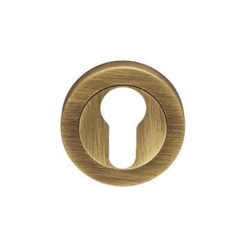 Carlisle Brass Euro-profile Escutcheon in Antique Brass - EUL001AB