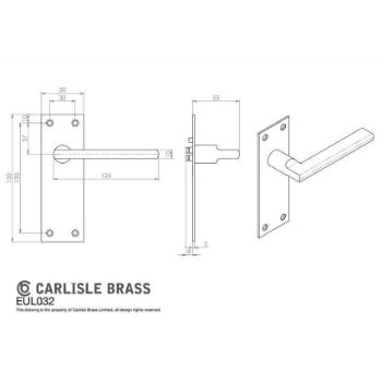 TRENTINO LEVER ON BACKPLATE DRAWING