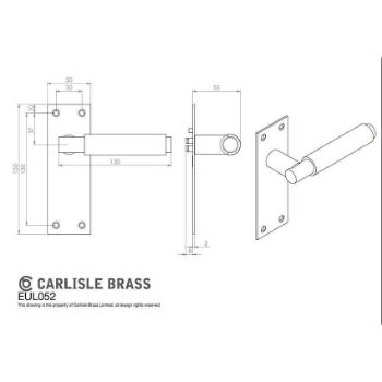 VARESE LEVER ON BACK PLATE DRAWING