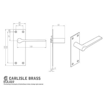 VELINO LEVER ON BACKPLATE DRAWING