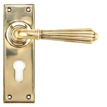 Hinton EURO Lock Handle in Aged Brass - 45313