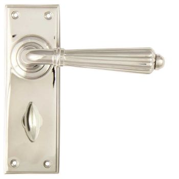 Hinton Bathroom Handle in Polished Nickel - 45324  Hinton Bathroom Handle in Polished Nickel - 45324