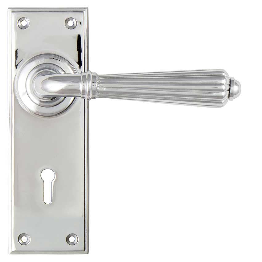Hinton Lock Handle in Polished Chrome - 45316