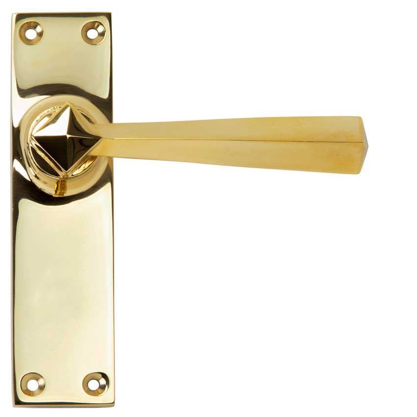 Straight Lever Latch Handle in Polished Brass - 91968_1 