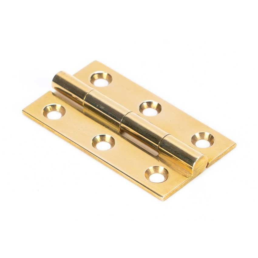 2" Polished Brass Butt Hinges - 49580 back