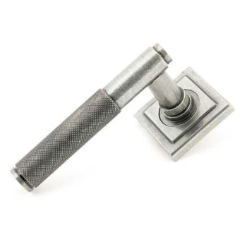Brompton Lever on a Square Rose in Pewter - 45682