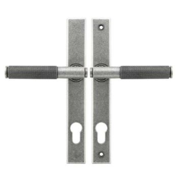 Brompton Slimline Sprung Lever Espag Lock Set - Pewter - 45529