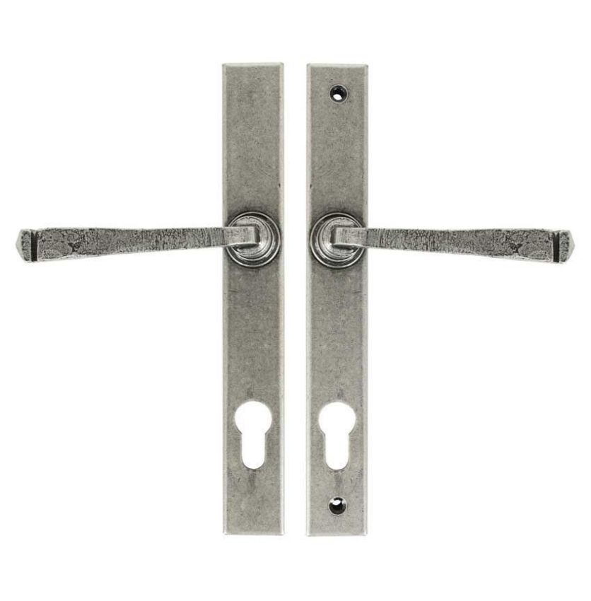 Avon Slimline Espag Sprung Lock Set in Pewter - 33034
