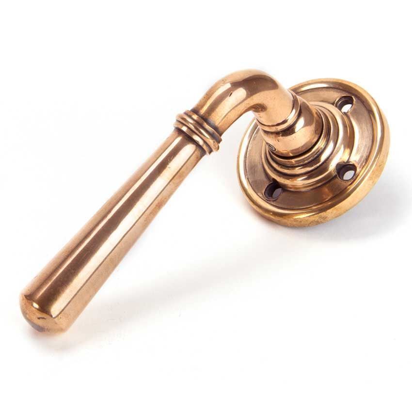 Newbury Lever on Rose in a Polished Bronze finish - 91923