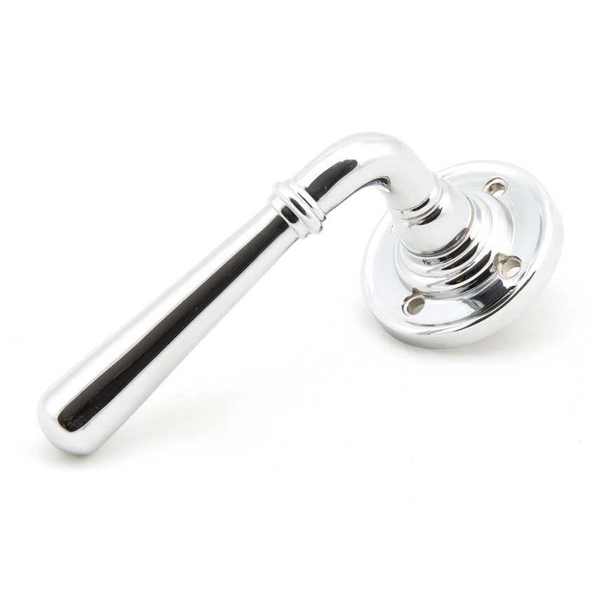 Newbury Lever on Rose in a Polished Chrome finish - 91425