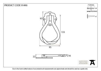 Pear Shaped Door Knocker - 91490