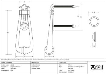 Aged Brass Loop Door Knocker - 49550