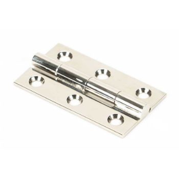 2" Polished Nickel Butt Hinges - 49584