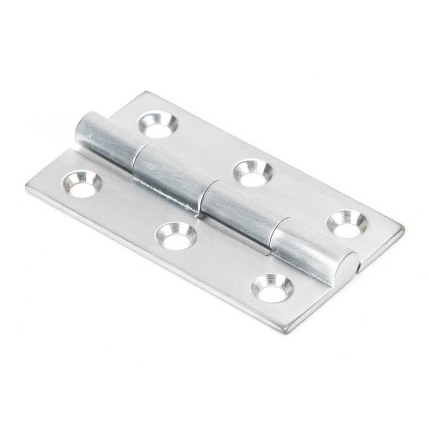 2" Satin Chrome Butt Hinges - 49923 